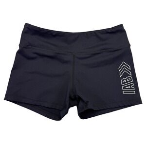 IAB MFG Spandex Women's Small Black Athletic Shorts Activewear Workout Running